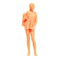 thumbnail image 2 of 1:64 Figura Modelo Tren Modelo Personas Resina Sin Pintar Escenas Miniaturas Realistas Chica mochilera, 2 of 9