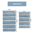 thumbnail image 3 of Home Weavers Glamour Collection 100% Polyester Microfiber Bathroom Rug, Non Slip Bath Mat Water Absorbent Soft Microfiber Shaggy Mat Machine Washable, Thick Plush Rugs - 2Pcs Set, Blue, 3 of 5