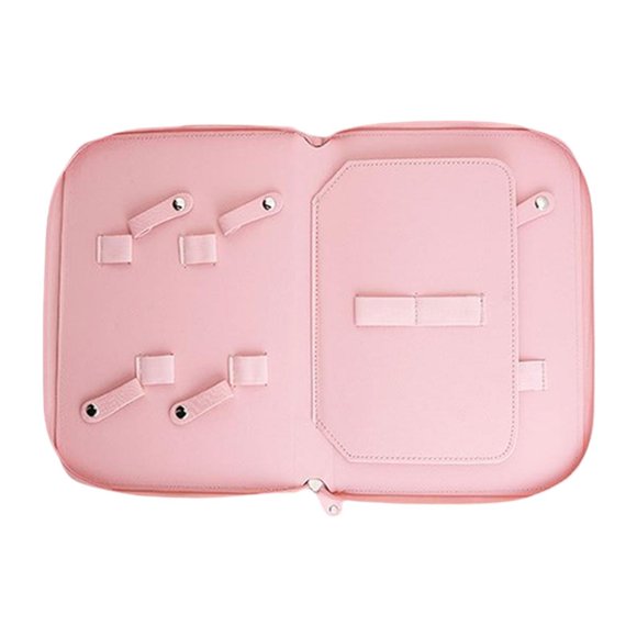 Estuche para tijeras, suministros, herramientas de aseo para mascotas, organizador de viaje para aseo rosa