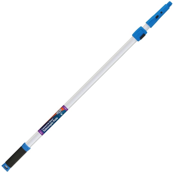 Unger Professional Connect & Clean 3â??-6â?? Aluminum Telescopic Extension Pole with Locking Cone & Quick-Flip Clamp â?? Compatible with Cleaning