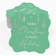 thumbnail image 2 of Inkdotpot Real Silver Foil Bracket Shape Paper Hang Tags Merry Christmas & Happy Text Favor Tags Pack Of 50, 2 of 7