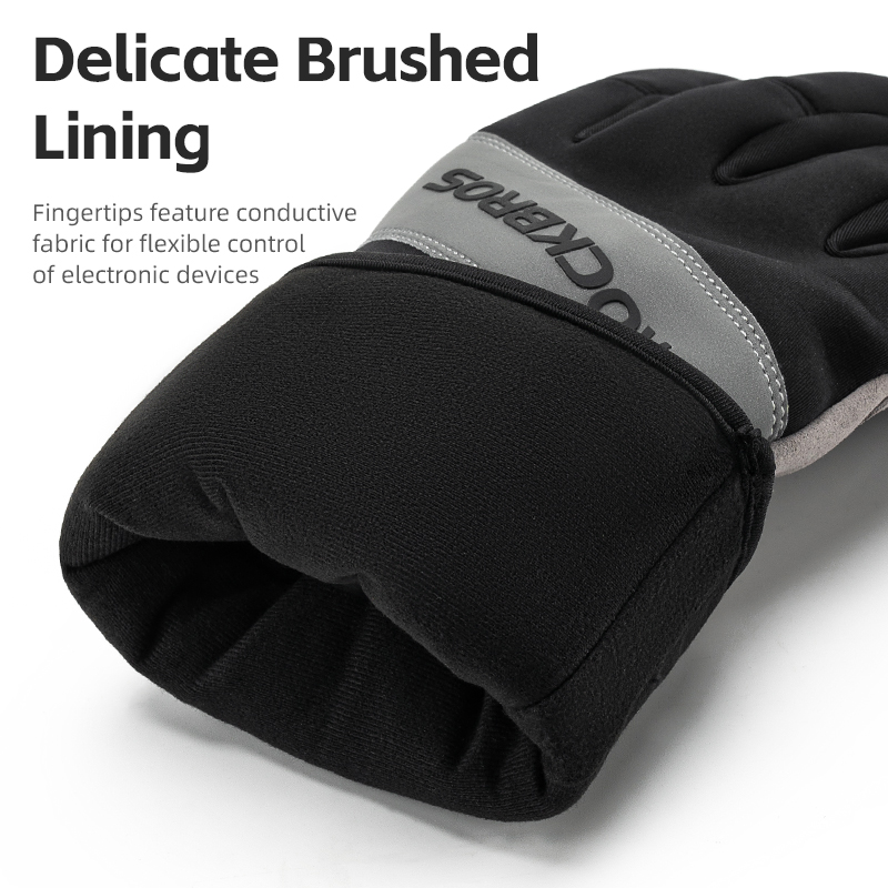 ROCKBROS Ski Winter Gloves Touch Screen Water Resistant Windproof Thermal for Running Cycling Hiking