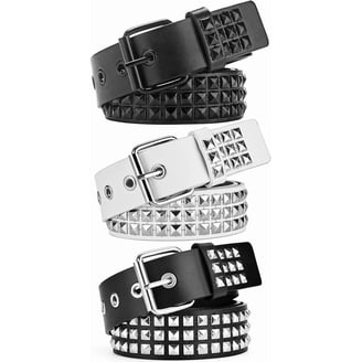 Euphrates, 3 Pcs Studded Star Belt, Y2K Goth Punk Black Belt  display picture 2