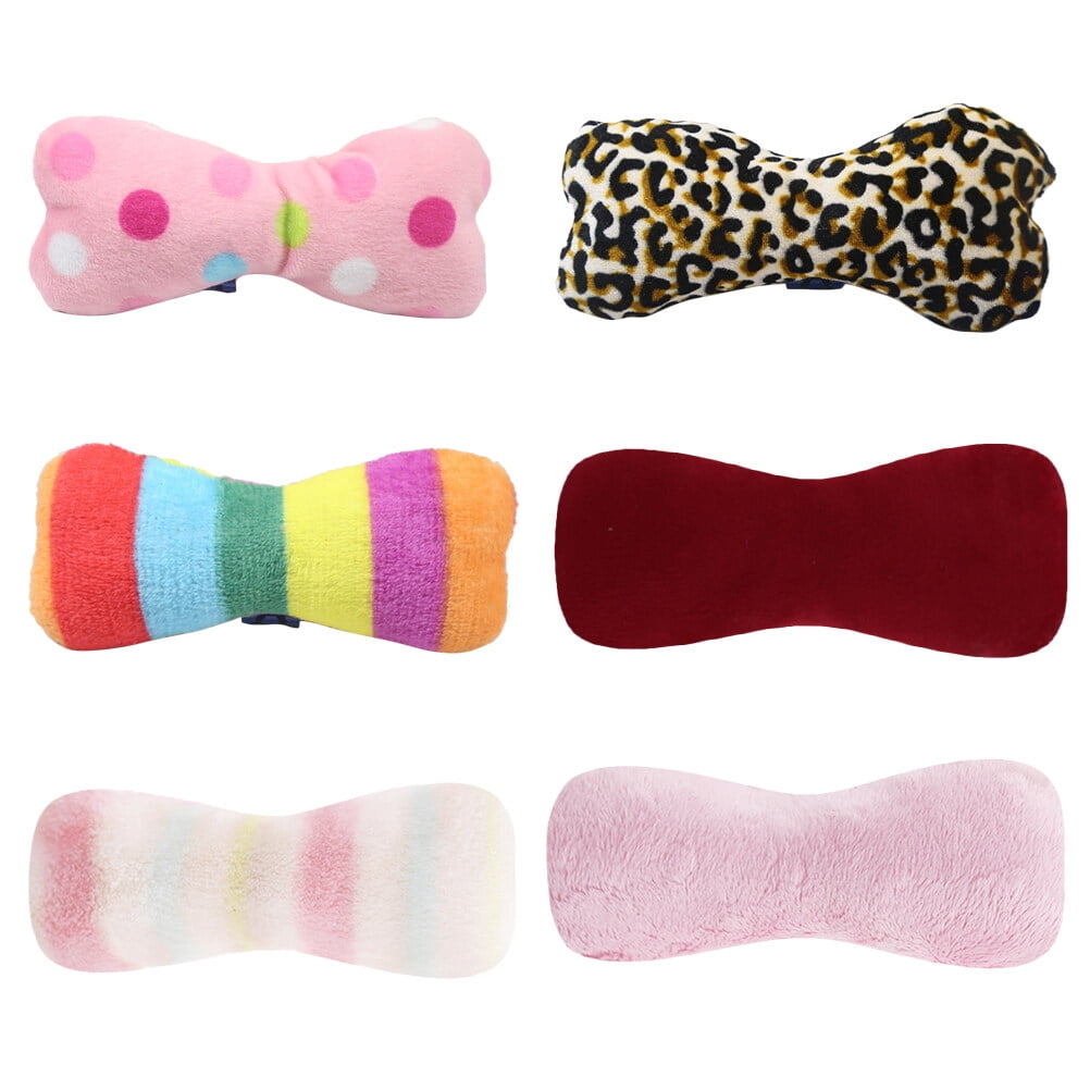 SOPOTUTU 5Pcs Assorted Color Pets Plush Playthings with Sound Inside Durable Materials for Pet Engagement