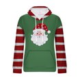 thumbnail image 3 of Generic Women’s Christmas Hooded Sweatshirt Print Striped Long Sleeves Fall Winter Pullover Casual Loose Top with Pocket, 3 of 4