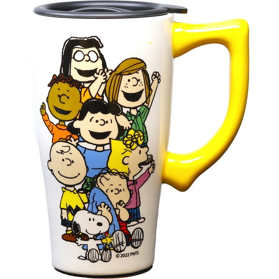 PEANUTS 18 OUNCE CERAMIC TRAVEL MUG
