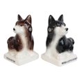 thumbnail image 5 of Ceramic 'Not Fat' Black Brown Huskies Dogs Salt And Pepper Shakers Figurine Set, 5 of 6