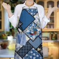 thumbnail image 6 of Pioneer Flower Floral Print Pattern Apron-Garden Aprons for Women with Pockets-Cotton Linen Waterproof Kitchen Cooking Gardening Aprons Adjustable for Kitchen,Cooking,BBQ and Salon 33x27 Inch, 6 of 7