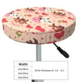 thumbnail image 4 of Rateoe cow bull with flower and heart Pattern Round Bar Stool Seat Covers,Washable Stool Cushion Slipcover Elastic Bar Chair Covers for 12-14 Inch Chair-13 inch, 4 of 7