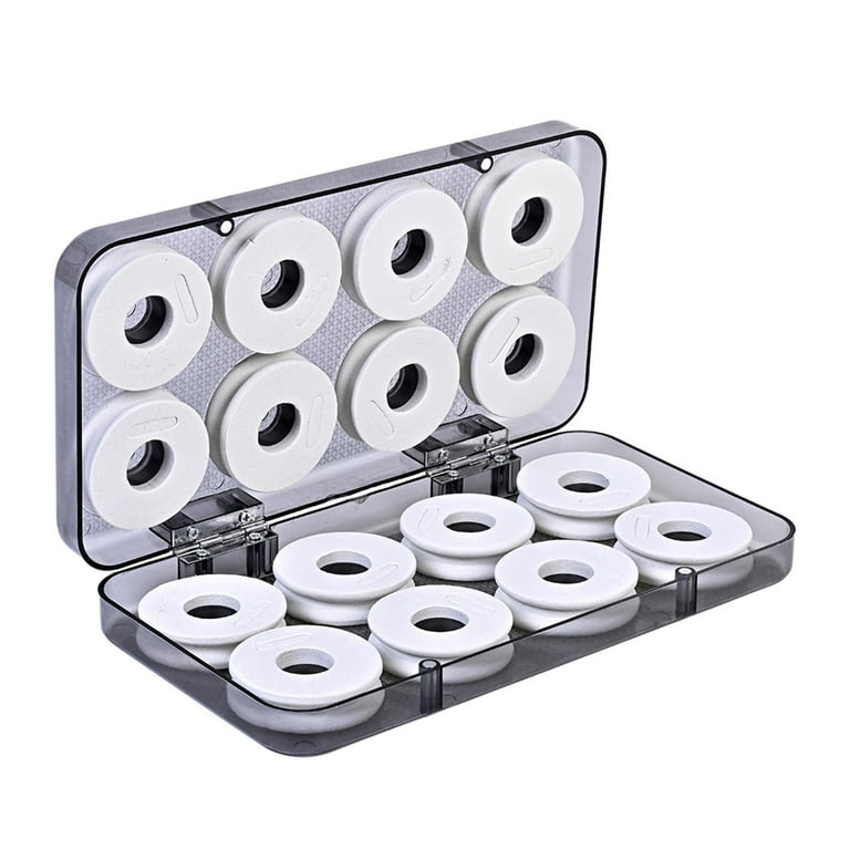 16 Pieces Fishing Tackle Box Spool Transparent for Fishing Snell Storage Accessories Bobbin Outdoor Fishing Fishing Line, Size: 20.5x11x3.3cm