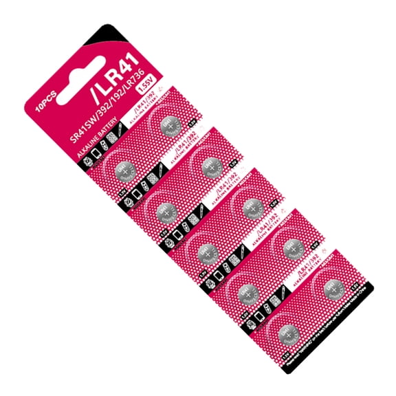 10 Pieces LR41 Alkaline Button Batteries 1.5V Replacement AG3/192/GP192A/LR736/V3GA for Various Electronic Devices