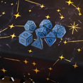 thumbnail image 1 of 7 Pcs dés en Acrylique Antique DND D10 D12 RPG Jouets de Jeu de Rôle Bleus, 1 of 5