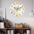 thumbnail image 2 of Wall Clock Sage Green Yellow Coral Clocks PVC Silent Non-Ticking Battery Operated Decorative Ocean Marine Life Round Clock for Home Living Room Kitchen Bedroom Office School Wall Decor 10 Inch, 2 of 9