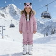 thumbnail image 2 of REDARER Kids Snowsuit Windproof Insulated Ski Jacket and Pants Set for Boys Girls Winter Outdoor Cold Weather Activities,6-7 Years, 2 of 4