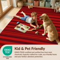 thumbnail image 4 of Design&I 8'x10' Washable Area Rug Plush Look Subtle Tonal Stripe Bands Minimalist Detailing Solid Flowing Dynamic for Dining Room, Large Office, Lounge, Snag-Free, 4 of 7
