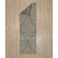 thumbnail image 2 of EORC Black Handwoven Wool Contemporary Punja Kilim Rug, 2' x 8'-Color:Black,Material:Wool, 2 of 3