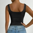 thumbnail image 4 of Womens Square Neck Tank Tops Double Lined Basic Tanks Sleeveless 2025 Summer Collection, Limited Time, Under 10 Dollars, 4 of 4
