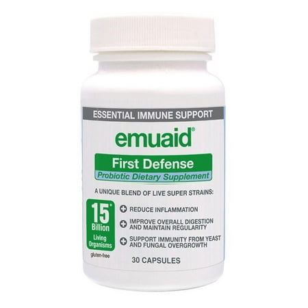 EMUAID Première défense probiotique 30ct santé immunitaire digestif lutte contre la levure