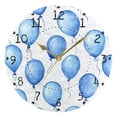 thumbnail image 5 of Blue Balloons Cartoon Round Wall Clock Silent Analog Battery Operated Black Pointer Home Decor 9.84" Diameter, 5 of 11