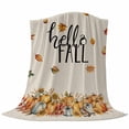 thumbnail image 6 of Fall Blanket Soft Cozy Warm Throw Blanket for Couch, Plush Fuzzy Flannel Fleece Blankets for Sofa, Thanksgiving Pumpkin Sunflower Autumn Leaves Bed Blankets Lightweight Gifts for Women, 50"x60", 6 of 9