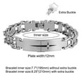 thumbnail image 4 of Men's Cross Bracelet, My Dear Dad Husband Son Grandson Bracelets, Stainless Steel Link Bracelet Adjustable, 4 of 5
