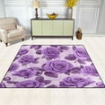 thumbnail image 3 of Carpet Area Rugs 80x58 Inch Living Room Carpet Living Room Floor Mat Bedroom Carpet Bedroom Floor Mat Absorbent Soft, Non-Fading, Non-Slip Durable Purple Rose4, 3 of 7