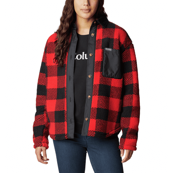 Columbia West Bend Shirt Jacket - Women's (Red Lily Checkered,M)