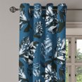 thumbnail image 3 of Ambesonne Leaves Grommet Curtain, Watercolor Winter Leaf Art, 50"x63", Dark Sky Blue and Black, 3 of 5