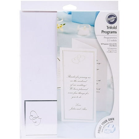 wilton print your own tri fold programs kit walmart com