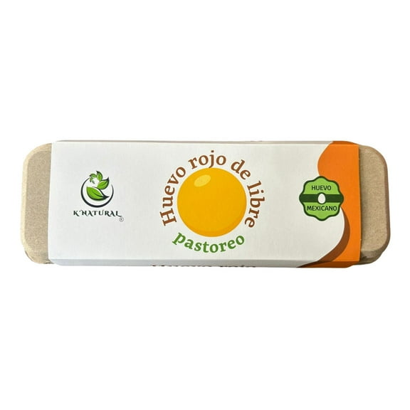 Huevo Libre Pastoreo K'Natural Rojo 12 pzas