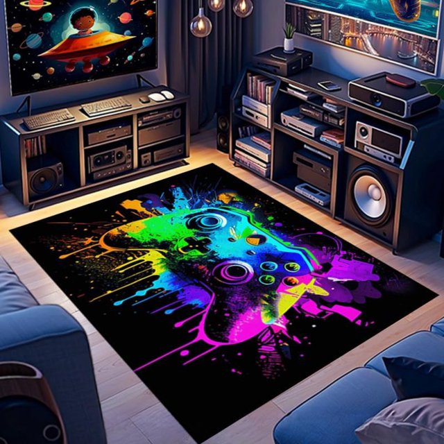 POINTERTECK Tapis de Jeu pour Chambre de Garçons - Tapis de Jeu Doux et Durable