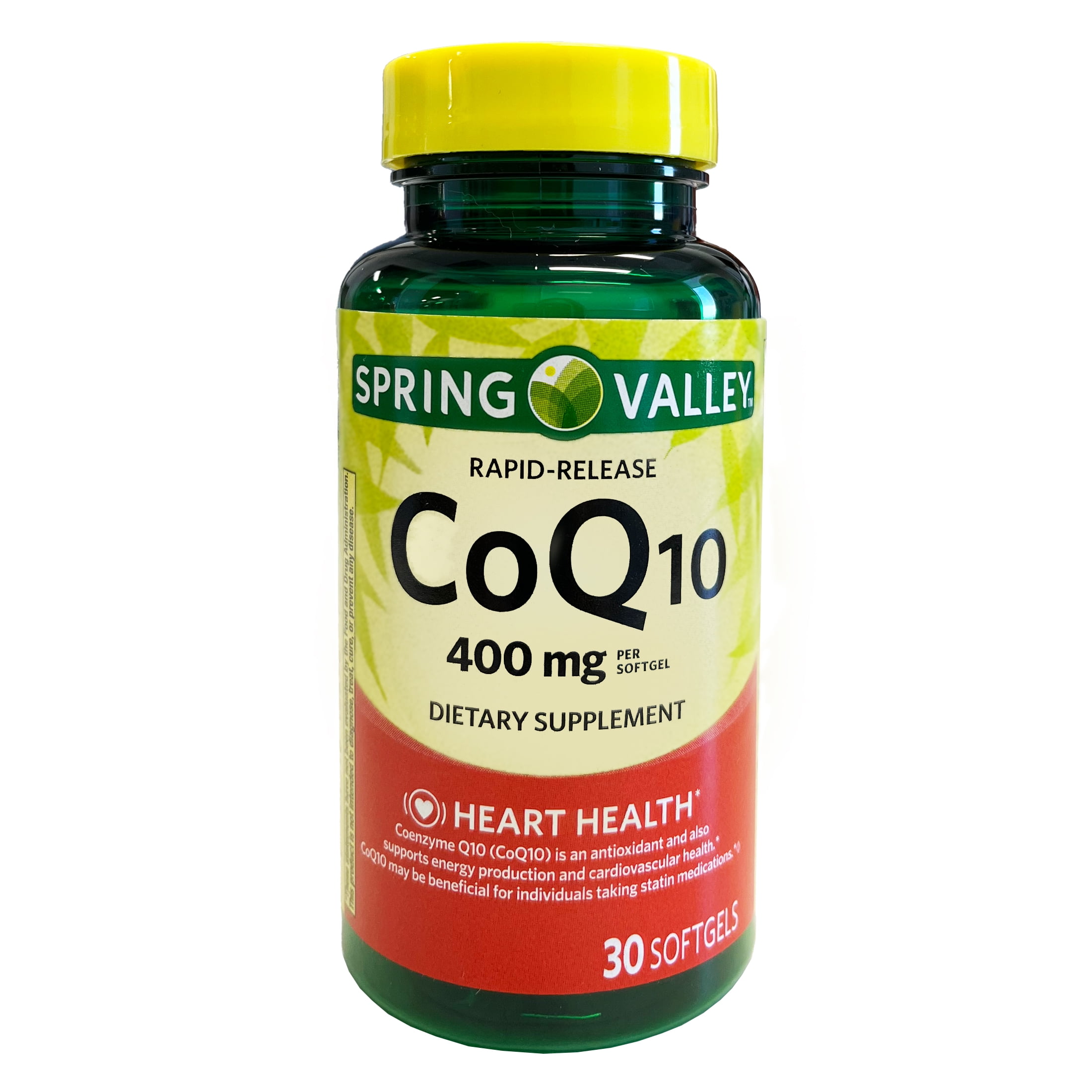 Spring Valley CoQ10 400mg Softgel 30ct - Walmart.com