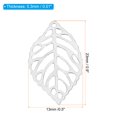 thumbnail image 2 of Uxcell 23mm Leaf Pendants, 50 Pack Metal Tree Leaf Beads Bulk Leaves Charm Mesh for Jewelry Making Style 1, Nickel, 2 of 6