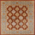 thumbnail image 1 of Ahgly Company Machine Washable Indoor Square Industrial Modern Mahogany Brown Area Rugs, 4' Square, 1 of 7
