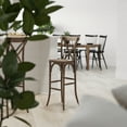 thumbnail image 4 of Merrick Lane 30 Inch Bistro Style Bar Height Wooden Cross Back Dining Stool in Dark Antique, 4 of 15