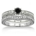 thumbnail image 2 of 1.5 Carat Black Diamond Antique Bridal set on 10k White Gold, 2 of 3