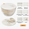 thumbnail image 1 of Vegetable Cutter White Manual Rotating Drain Basket Vegetable Cutter Multifunctional Fruit and Vegetable Dryer Salad Dehydrator(1Pcs) Rkxzt, 1 of 9