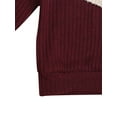 thumbnail image 6 of Seyurigaoka Toddler Color Block Sweaters Long Sleeve Patchwork Knitted Pullover, 6 of 6
