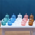 thumbnail image 4 of Tarro de cristal de con tapa Accesorios hechos Botellas de tarro accesorio de comida 1: 6 Azul 3 piezas CUTICAT botella de caramelo de cocina de casa de muñecas, 4 of 7