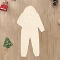 thumbnail image 4 of Family Hooded Footless Jumpsuits Long Sleeve Solid Color Fleece Sleepwear Cozy Family Matching Homewear Pajamas for Women Men and Kids, 4 of 4