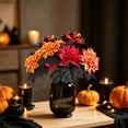 thumbnail image 5 of FEOLGEHLY Halloween Decorations Outdoor Indoor, Halloween Black Orange Simulated Bouquet Dark Wind Rose Sunflower Dahlias Flower Arrangement Festival Floral Decoration Fake Flowers (Red), 5 of 6