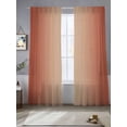 thumbnail image 2 of Red Orange Ombre Sheer Curtains 96 Inch Length 2 Panels Set for Living Room/Bedroom, Modern Gradient Abstract Art Semi Curtain Sheers Drapes Rod Pocket Curtains Window Treatment Set 52''x96''x2, 2 of 7