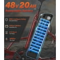 thumbnail image 6 of NOMIGO Two Seater Electric Tricycle 7 Speed 3 Wheel Electric Bicycle with 48V 20Ah Lithium Battery 500W Motor Max 15MPH 20*4.0" Fat Tire Electric Tricycle for Adults with Rear Basket Green UL2849, 6 of 9