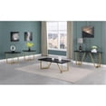 thumbnail image 2 of 4pc Black Wood Coffee Table Set with Gold Painted Legs, 2 of 2