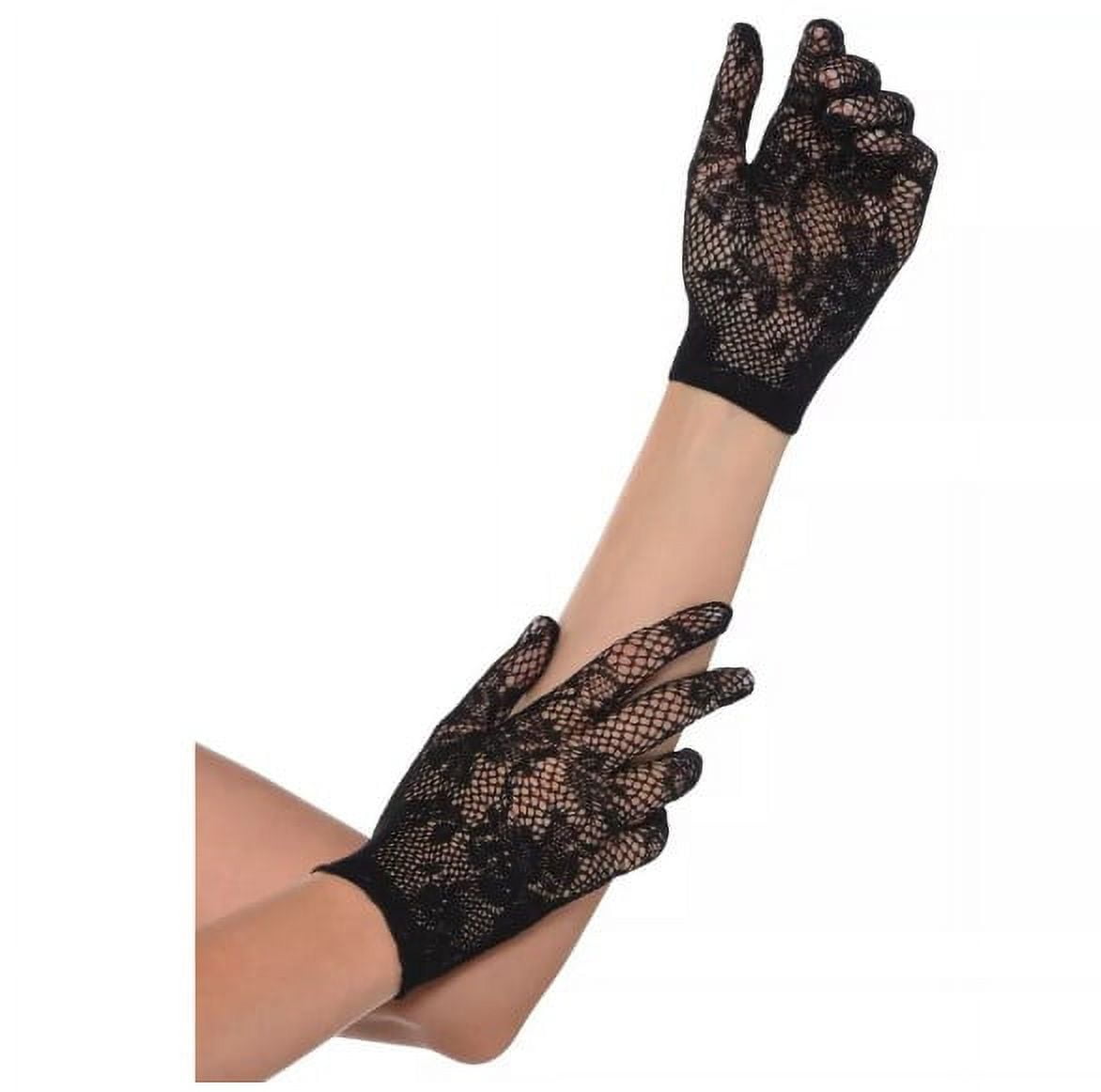Fingerless Black Lace Gloves - Walmart.com