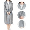 thumbnail image 3 of 22 5 S Hooded Ponchos Transparent Raincoat Eva Cuffs Women Men Outdoor Travel Rain Cover Cam, 3 of 5