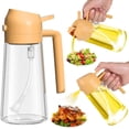thumbnail image 2 of Oil Sprayer 2 in 1 Glass Spray Non-Drip for Kitchen Oil Pot with Fine Mist Diffuser Dispenser 470 ml Ideal for Air Fryers and Cooking Sprayer for Cooking, 2 of 5