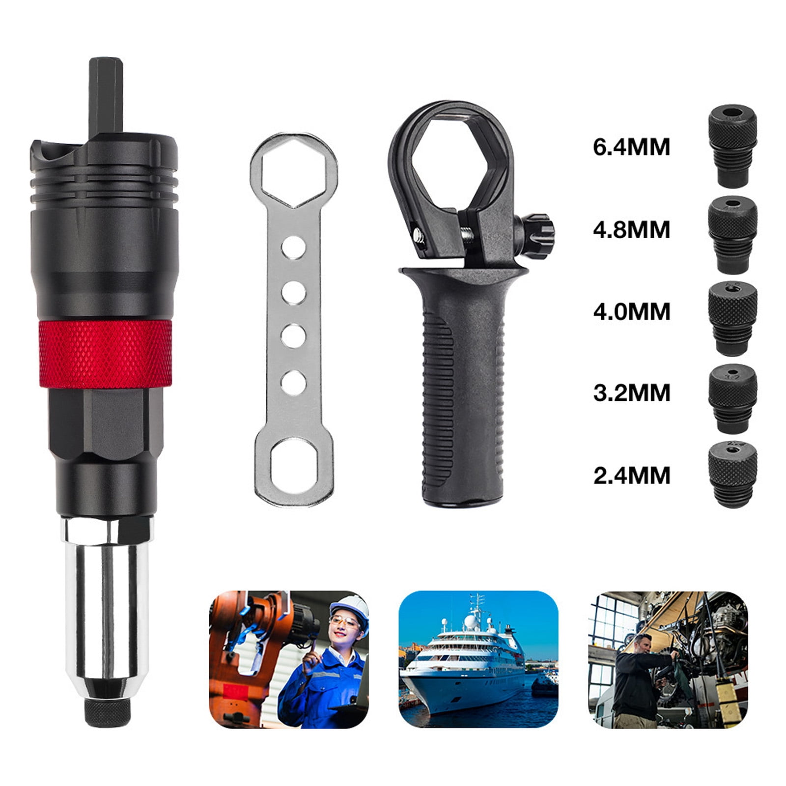 Multifunction Rivet Nut Tool Accessory Set Easy to Use Detachable Rivet Nut Handle Part Simple for Repair & Enthusiasts