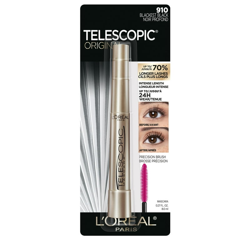 L'Oreal Paris Telescopic Original Washable Mascara, Blackest Black