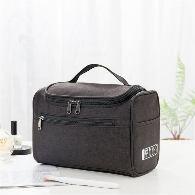 Gray WASH BAG - TRAVEL BAG - GROOMING BAG - COSMETIC BAG - CASE